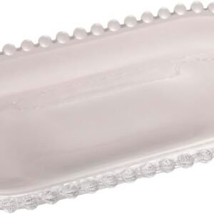 WOLFF – Travessa Oval de Cristal 24cm x 12cm x 2cm – Linha Pearl