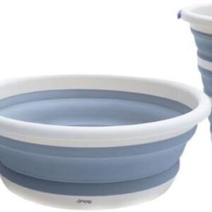 Simplo – Kit 2 Baldes Dobráveis de Plástico 5L e 10L e Bacia 8L