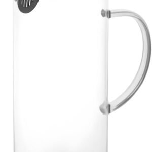 Jarra De Vidro Borossilicato Capacidade 1,5 Com Alça Tampa Hermética Removível Em Silicone Aço Inoxidável Litros Resistente