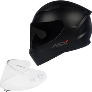 Kit Capacete Masculino Feminino Asx City Preto Fosco Viseira Fume