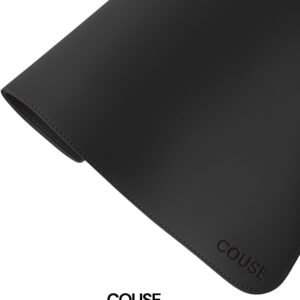 MousePad Desk Pad em Couro Ecologico Premium Couse 70x30cm (Preto)