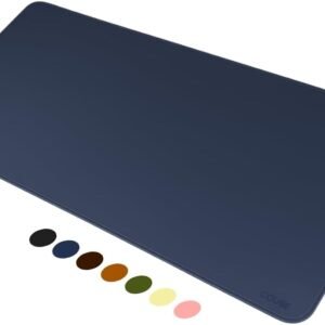 MousePad Desk Pad em Couro Ecologico Premium Couse 70x30cm (Azul Escuro)