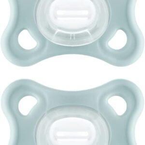 MAM Baby Kit 2 Chupetas Comfort 100% Silicone para Crianças 0-6 Meses, Com Caixa Esterilizadora, Neutra