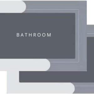 Kit Com 2 Tapetes Mágicos Antiderrapante Super Absorvente De Secagem Rápida Para Banheiro E Casa