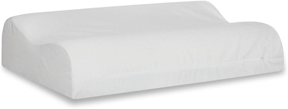 Nap Travesseiro Nasa Ortopédico Cervical D40 12/10cm de altura Suporte ergonômico com tratamento Alergo Free Anti ácaro, anti fungo e anti bactéria para fronhas 50x70cm - Bege - Imagem 8