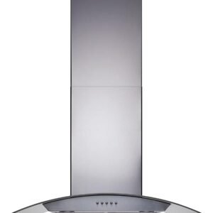 Coifa de Ilha Gourmet 180W, 90cm, Inox e vidro curvo, 220v, Cadence