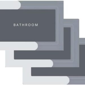 Tapete Mágico Antiderrapante para Banheiro Kit com 3 Unidades Absorvente e Secagem Rápida Tapete Mágico Antiderrapante para Banheiro Kit com 3 Unidades Absorvente e Secagem Rápida