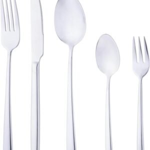 WOLFF Faqueiro de Aço Inox Viena 30 Peças – Mesa Posta – Itens Para Casa – Utensílios de Cozinha – Enxoval – Casamento – Decoração