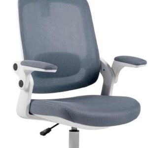 Cadeira de Escritório Ergonômica Cinza/Branca Elements Astra