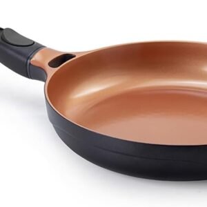LE COOK Frigideira Cerâmica Premier Black 28 cm 2,4 Litros Cabo Destacável Antiaderente Saudável Fundo de Indução Compatível com Todos os Fogões Alumínio de Alta Densidade Cor Preta