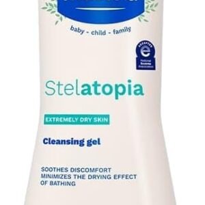 Mustela Stelatopia Gel Lavante 500 ml – Sabonete Líquido Sem Fragrância para Peles Secas e Extremamente Ressecadas – Lava Sem Ressecar a Pele – Seguro para Bebês, Crianças e Adultos – Stelatopia