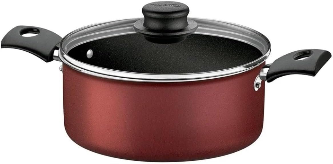 Jogo de Panelas Tramontina Turim em Alumínio com Revestimento Interno e Externo em Antiaderente Starflon Max Vermelho 11 Peças - Imagem 3