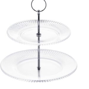 LYOR – Porta Doces 2 Andares de Cristal Renaissance 18,5 e 22,5cm x 24cm