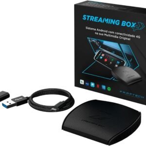 Streaming Box para Carros 64G C/Sistema Carplay Android IOS USB Plug and Play FULL HD WI-FI 4G BT Faaftech