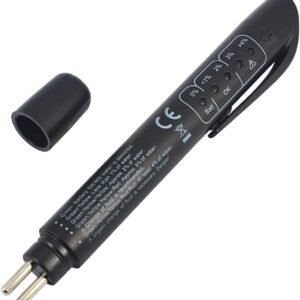 Caneta Testadora de Fluido de Freio com 5 LEDs – Compatível com DOT 3, DOT 4 e DOT 5.1 – Ferramenta de Diagnóstico para Carros ALCAMARA