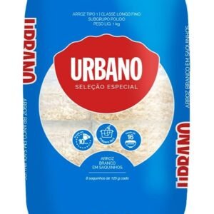 Urbano, Arroz Branco, 8 Saquinhos – 125g cada