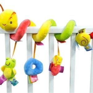 Móbile Centopeia Espiral com Chocalho Brinquedo de Carrinho para Bebê