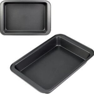 Kit Com 2 Assadeiras Formas Retangulares Antiaderentes 37x25x5 e 42x29x5 2 Formas