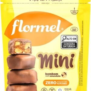 Mini Bombom com Amendoim FLORMEL Zero Açúcar 60 Gramas