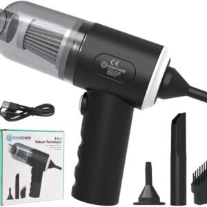 Aspirador Portátil Sem Fio Recarregável USB – Mini Aspirador de Mão para Carro, Casa e Escritório, Fácil Limpeza