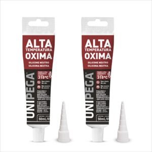 Kit 2 Cola Veda Sela Silicone Neutro Resiste Alta Temperatura 315°c Para Forno Motor Preto