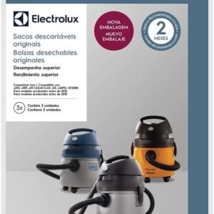 Electrolux Kit 3 Sacos de aspirador de pó – Modelos A10S, A10T, A10 CleanCar, A13e GT2000 Produzidos Antes de 2010 (CSE09)