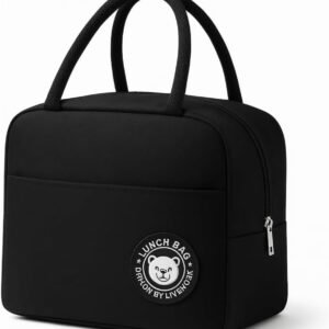 Lancheira Térmica Reutilizável Fitness a Prova de Vazamentos – Preta – Premium