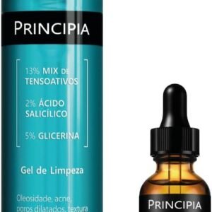 Principia Kit Anti-acne com um gel de limpeza com 2% de ácido salicílico e 5% de glicerina e um sérum com mix de quatro ativos com alta eficácia na melhora da acne e controle da oleosidade da pele.