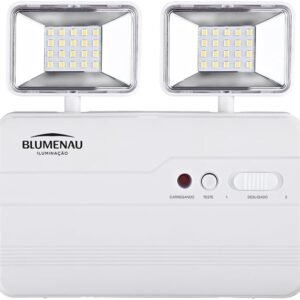 Luminária de Emergência LED 2 Faróis 5W 1200lm 100-240V