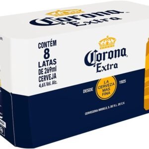 Cerveja Corona Extra Lata 269ml – Pack com 8 unidades