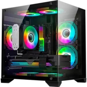 PC GAMER AMD AQUARIO RYZEN 5 5500 SSD 512GB 16GB 3200MHZ RX 6600 8GB WIFI