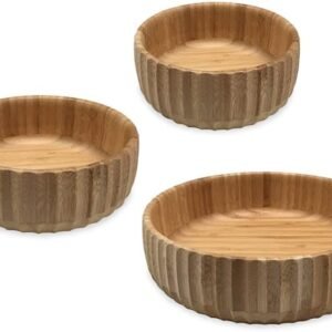 Oikos – Kit 3 Bowls Canelados de Bambu