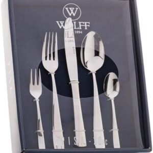 WOLFF Faqueiro de Aço Inox Pisa 30 Peças – Mesa Posta – Itens Para Casa – Utensílios de Cozinha – Enxoval – Casamento – Decoração