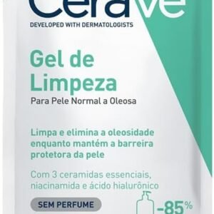 CeraVe, Gel de Limpeza Facial para pele oleosa, com Ácido Hialurônico e Niacinamida