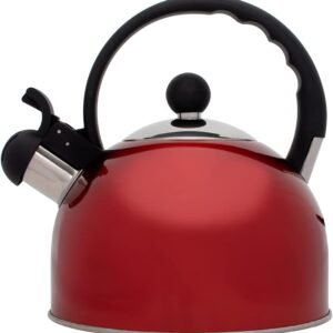 Mimo Style Café e Chá Chaleira com Assobio de Alerta Alça e Tampa Flip-Up, Vermelho, 2 L Mimo Style Café e Chá Chaleira com Assobio de Alerta Alça e Tampa Flip-Up, Vermelho, 2 L