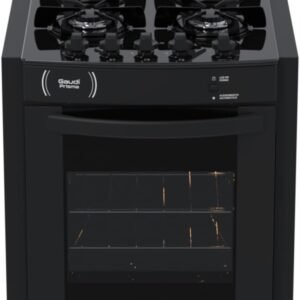 Fogao A Gas De Embutir Gaudi Prisma Vitreo Bl 4q Preto Gas Glp