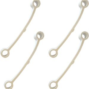 4 Tirantes Lavadora compatível com Brastemp, Consul, Electrolux e outras – para 7 a 12Kg – Branco 11cm – Peça de Reposição