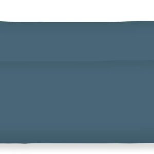 Kit 2 Fronhas C/Zíper 1,30x40cm Percal Flex 400 fios Travesseiro de Corpo Xuxão Toque Macio (azul topazio)