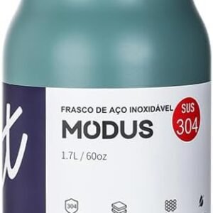 MODUS Garrafa Térmica De Grande Capacidade Em Aço Inoxidável Com Canudo 1700ML (Verde-Azulado)