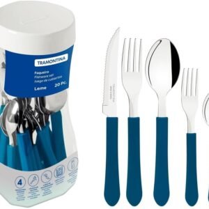 Faqueiro Inox 20 peças Leme Azul – Tramontina