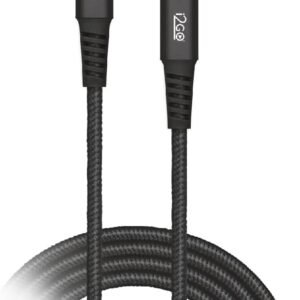 Cabo USB-C + USB-C I2GO 2m 3A Nylon Trançado Preto – I2GO PRO
