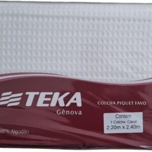 Colcha 100% Algodão Piquet Gênova Teka Luxo (BRANCO, CASAL)