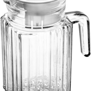 LYOR – Jarra Porta de Geladeira de Vidro com Tampa em Plástico Branca 650ml