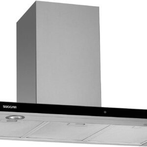 SUGGAR COIFA DE PAREDE GRANADA INOX SLIM TOUCH 90CM 110V PRETO TP1191IX