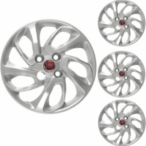 Jogo Calota Uno Attractive 2015 2016 2017 Aro 14 Prata Emb Vermelho