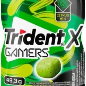Chiclete Trident X-Gamers Citrus Mix sem açúcar 48,3g