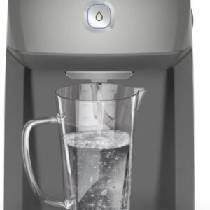 Purificador de Água Quente 800ml Gelada 2,4L Fria e Natural Motor Compressor controle de temperatura reservatorio de 3,3L total Alerta troca de Filtro refil 6 meses ou 3000l Cinza PH41X 220V