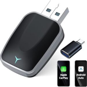Adaptador Wireless 2 em 1 Mini para CarPlay e Android Auto, Conversor de Cabo para Sem Fio Plug & Play, Conexão Ultra Rápida 5.8GHz, Suporte USB-A/C para iPhones e Carros 2016+ Adaptador Wireless 2 em 1 Mini para CarPlay e Android Auto, Conversor de Cabo para Sem Fio Plug & Play, Conexão Ultra Rápida 5.8GHz, Suporte USB-A/C para iPhones e Carros 2016+