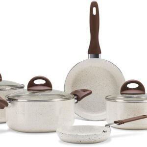 Brinox – Jogo de Panelas Antiaderente Ceramic Life 6 Peças Smart Plus – Vanilla