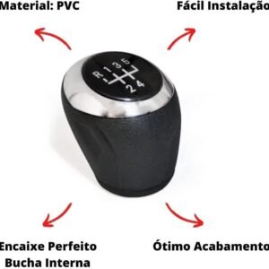 Manopla de cambio Bola para Onix ano 2012 até 2021 – Preta